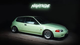 Final look of our Honda civic EG Hatch  NIGHTRIDE [upl. by Annyrb874]