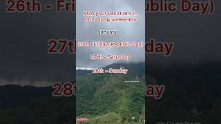 Long weekends of 2024  Plan your vacations in 2024  weekend Trips [upl. by Valente]