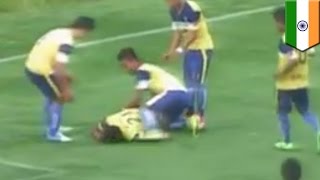 Goal celebration death Indian soccer player dies after breaking his neck [upl. by Aeslahc]