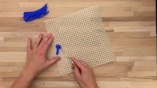 Latch hooking technique tutorial [upl. by Dupre]