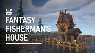 Fantasy Fishermans House  Minecraft Build Process [upl. by Ettenad]