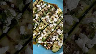 Calabacines al grill con pesto y feta shorts [upl. by Anyrak]