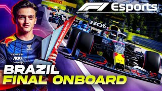 Checo Perez Defense in F1 Esports Title Decider Onboard Commentary  F1 2021 [upl. by Nomyar]