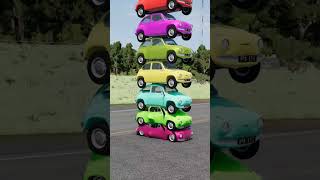 Mixed Colourful Cars crash beamngdrive shorts [upl. by Bambi473]