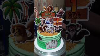 Madagascar theme cake shortvideo cake cakedecorating birtdaycake [upl. by Atterys215]