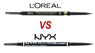 NYX Micro Brow VS Loreal Brow Stylist Definer [upl. by Pulchia]