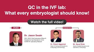 QC in the IVF Lab What every embryologist should know by Dr Jason Swain [upl. by Orferd]