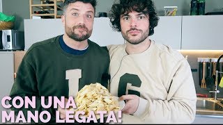 Pasta fatta in casa con una mano legata  CUCINA BUTTATA con LUIGI [upl. by Anaet]