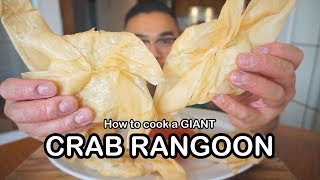 How to cook a Giant CRAB RANGOON [upl. by Sitruc]