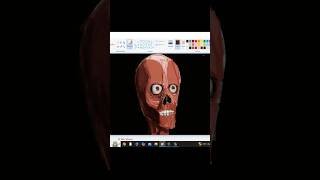 ART anatomy Microsoft Paint art microsoftpaint anatomy skeleton sigmaart [upl. by Anaujnas]