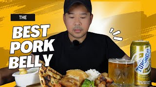 ASMR MUKBANG No Talking  Lucky Duck Pork Belly Bites Pork Belly Pit Quesadilla Tuborg Gold [upl. by Yuhas]