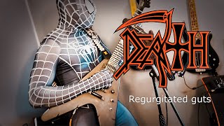 Death  Regurgitated guts Lead guitar cover vocal amp lyrics Live Recording chuckschuldiner [upl. by Stern]