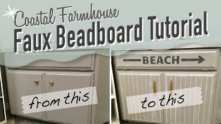 EASY Faux Beadboard DIY [upl. by Lynnette]