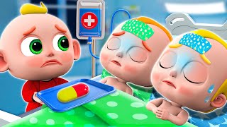 New Sibling Song 🐶❤️🐹  Oh no Little Baby Got Sick 💊  NEW Nursery Rhymes for Kids [upl. by Albin]