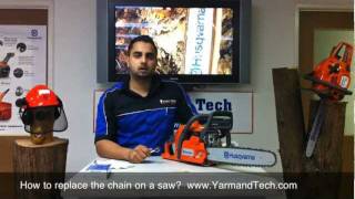 How to Replace the Chain on a Saw wwwYarmandTechcom [upl. by Schroeder911]