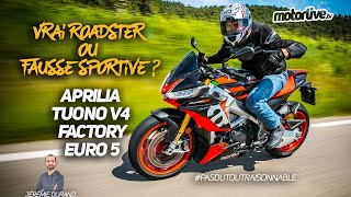 APRILIA TUONO V4 FACTORY EURO 5  2021 l TEST MOTORLIVE [upl. by Aisinut]