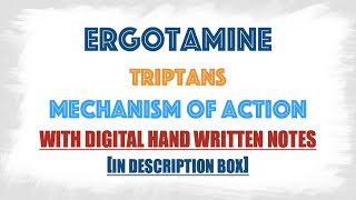 Ergotamine and Triptans mechanism of action in migraine attack [upl. by Akirret847]