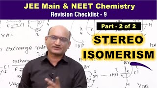 Stereo Isomerism part 2  Revision Checklist 9 for JEE amp NEET Chemistry [upl. by Furiya399]