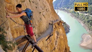 El Camino del Rey  Worlds Most Dangerous Hike HD 🇪🇸 [upl. by Acirederf]