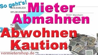 Mietkaution abwohnen  was tun als Vermieter Mustertext Abmahnung Kündigung  Immobooksde [upl. by Barbara]