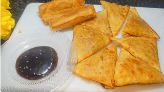 Veg Samosa and roll recipe  crispy and crunchy chicken samose banane ka tareeka [upl. by Ailev]