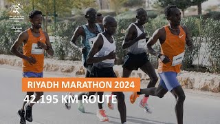 42195 KM route  Riyadh Marathon 2024 [upl. by Previdi]