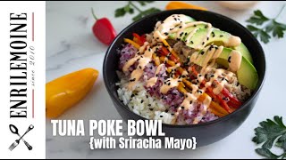 Enris TUNA POKE BOWL Recipe SHORTS [upl. by Vivi]