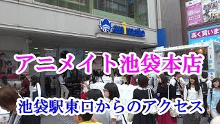 「アニメイト池袋本店」へのアクセス（池袋駅東口から） [upl. by Atwekk]