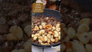 HOW TO GARLIC BEEF CUBES RECIPE shortsvideo chinesefood [upl. by Eillat976]