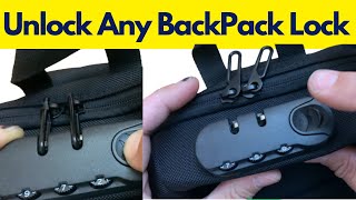 How To Unlock Forgotten Suitcase  Luggage  Backpack Combination Lock password 2 minutes Job [upl. by Thaine]