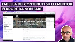 Aggiungi una Tabella dei Contenuti ai tuoi articoli Tutorial Elementor [upl. by Na473]