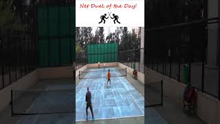 Net Duel of the Day tennis tennisshorts shorts reels tennisreels netplay faceoff [upl. by Arrol]