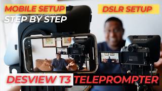 Desview T3 Teleprompter Setup Made EASY for DSLR and Mobile [upl. by Elamor977]