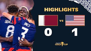 Highlights Qatar 01 USA  Gold Cup 2021 [upl. by Fabri882]