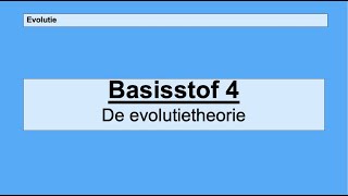 Havo 4  Evolutie  Basisstof 4 De evolutietheorie [upl. by Fania]