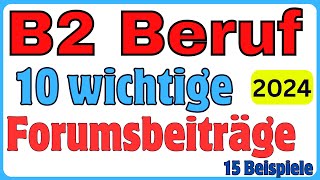 Forumsbeitrag schreiben TELC B2 Beruf  Redemittel  10 wichtige Forumsbeiträge 2024  15 Beispiele [upl. by Geraud]