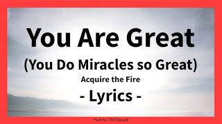 You Are Great You Do Miracles So Great  Lyric Video  Acquire the Fire [upl. by Atinna]