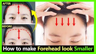 How to fix big wide forehead Make forehead smaller naturally  Shrink forehead with exercises [upl. by Inotna]