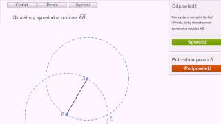 Konstrukcje geometryczne symetralna odcinka [upl. by Flaherty579]