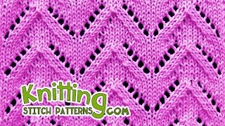 HowToKnit Chevron Lace Knitting [upl. by Erej730]