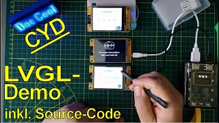 ESP32 2432S028R Cheap Yellow Display CYD Touchscreen ESP32 LVGL Dialogsystem Demo Firmware Down [upl. by Michele]