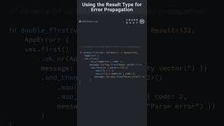 Using the Result Type for Error Propagation in Rust coding rust programming rustprogramming [upl. by Ayetal]