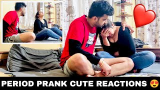 Period Prank On Husband Cute Reactions 😍  Period Prank On Boyfriend Super Cute Reactions ❤️ [upl. by Dub]