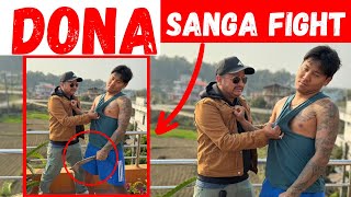 Dona Thapa Sanga Fight Paryo🤺🥷🤺Surprise  Ayush stationDonaThapaAkaChocolateyBoy anilsunar [upl. by Airtap]