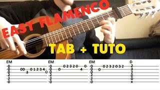 Tablature Tuto guitare debutant espagnol  flamenco Facile [upl. by Valene]