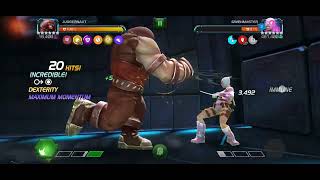 MCoC 726 Gwenmaster Boss Fight Juiced Path Using 2 Juggs and MCOC NOOBS Expert Guidance [upl. by Sadirah981]