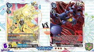 DIGIMON TCG Local match Magnamon X Blue vs Diaboromon Black  TEA COFFEE AND GAMES [upl. by Ley]