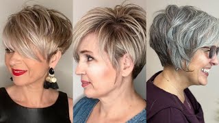 35 flattering hairstyles for women over 50 years pixie Bob hairecuts very Bob cut 2024 [upl. by Vaules]