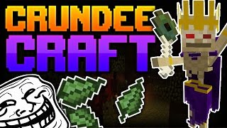 Minecraft KILLING THE LICH KING  CRUNDEE CRAFT [upl. by Ignatzia]