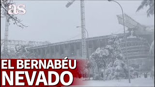 BERNABÉU NEVADO I FIlomena en Madrid temporal de nieve I Diario As [upl. by Ati]